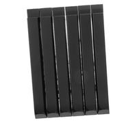 minkissy 6pcs Piano Keytops Replacement Black Plastic Flats Keys and Easy to Install Piano Repair Accessories