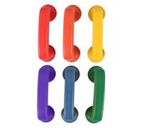 minkissy 6pcs Plastic Reading Phones for Adults Bright Colors Phones with Whispering Feedback for Speech Therapy Classroom Pronunciation Auditory Comprehension Lightweight and Washable