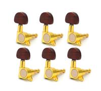 minkissy 6pcs Replacement Oval Guitar Tuning Pegs for Electric and Wooden Guitars, Fully Sealed Tuning Keys Steel, Iron, Copper, and Plastic Construction, Precision Machine Heads in Golden