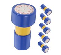 minkissy 6pcs Self Inking Learning Clock Stamps for Clear Print Educational Tools for Teaching Telling Easy to Use Clock Stamper for Classroom and Home Use