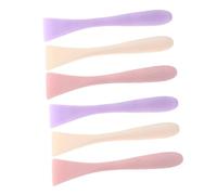 minkissy 6pcs Silicone Face Mask Brush Applicator Mud Clay Masks Diy Skincare Makeup Application Purple White Pink Colors for Facial Cleansing and Application