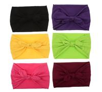 minkissy 6pcs Sports Headband Elastic for Women Workout Yoga Wide Exercise Sweatband Girls Knotted Headbands Athletic Hairband Women