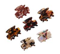 minkissy 6pcs Tortoise Shell Hair Catches Small Hair Claw Fashion Styling for Women Party Daily Wear