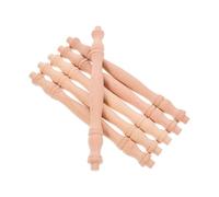 minkissy 6pcs Unfinished Solid Wood Spindles Carved Baluster Pillars 19.7x1.9cm for Furniture, Staircase, Porch Railing and DIY Crafts in Natural Wood