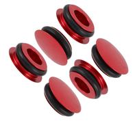 minkissy 6pcs Universal Bike Crankset Dust Cap in Red Aluminium Alloy with Hollow Integrated Structure, Lightweight and Effective Dust Protection for Road and Mountain Rides, Sturdy Bike