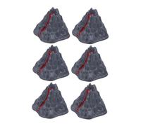 minkissy 6pcs Volcano Statues Realistic Plastic Volcano Model for Micro Landscape Decorations Safe and for Sandbox Fish Tank and Educational Use