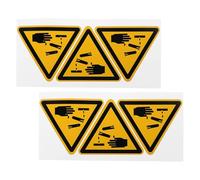 minkissy 6pcs Warning Sticker Caution against Corrosion Sign Sticker Self-adhesive Vinyl Easy to Apply Grab Attention for Factories and Industrial Settings