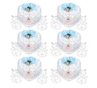 minkissy 6pcs Wedding Candy Boxes European Style Iron Carriage Box for Wedding Favors Party Decorations Favor Candy Carriage Treat
