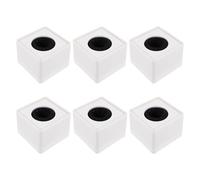minkissy 6pcs White Microphone Station Set Made of Sturdy Plastic with Unmatched Color Performance for Studio and Field Reporting Interview Microphone Accessories