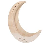 minkissy 7 String Wooden Lyre Harp String Moon Shape Portable Musical Instrument for Beginners DIY Assembly Unfinished Design Sound for Performance Practice