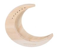 minkissy 7 String Wooden String Lyre Harp Moon Shape Design Portable Musical Instrument for Beginners DIY Unfinished Surface String Instrument with Smooth Edges for Comfortable Grip