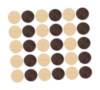 minkissy 72pcs Wooden Checkers and Chess Pieces Smooth Game Accessories for Chessboard and Draughts Portable Lightweight Round Tokens in Natural and Dark Brown Wood Material for Travel and