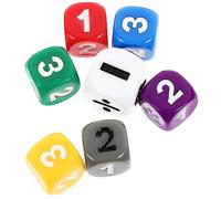 minkissy 7pcs Educational Arithmetic Dice with Addition Subtraction Multiplication Division Symbols Math Teaching Dice for Classroom Learning and Role Playing Games Standard for Students