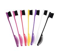 minkissy 7pcs Hair Edge Brush Bristle Makeup Brush for Hair Dye Styling Brow Lash Sleek Comb