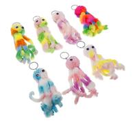 minkissy 7pcs Kawaii Plush Octopus Keychain Cute Sea Creature Bag Charm for Backpacks Car Keys Adornment Colorful Stuffed Animal Keyring Accessory