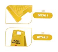 minkissy 7pcs Slide The Warning Sign Carefully Doll House Decor Mini Floor Signs Model Miniature Warning Safety Dollhouse Mini Caution Dollhouse Floor Alloy Yellow
