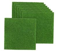minkissy 8 Pcs Artificial Moss Lightweight Fake Grass Mats for Micro Landscapes Crafting and Garden Decoration Plastic Moss Rug