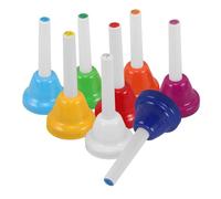 minkissy 8 Pcs Note Musical Hand Bells Set for Educational Percussion Instrument Musical for School Church Family Activity