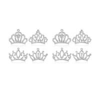 minkissy 8 Pcs Princess Crown Comb Silver Tiara Crown with Comb Crystal Tiara Headband Rhinestone Hair Piece Bride Hair Accessories for Birthday Party Photography