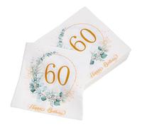 minkissy 80pcs Eucalyptus Leaf Paper Napkins Disposable Paper Napkins with Soft Texture Highly Absorbent Elegant Design Assorted Color for Birthday Gatherings and Outdoor Celebrations