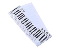 minkissy 88-key Piano Practice Chart Sticker Finger Simulation Guide, 1:1 Scale Black and White Keyboard Overlay for Beginners and Students, Includes Simplified Notation and English Key Labels