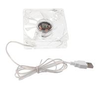 minkissy 8cm Acrylic Cooling Fan for Hamster Cage, Portable USB Mini Pet Fan for Small Animals, Lightweight Summer Cooling Accessory for Guinea Pig and Small Pet Habitats