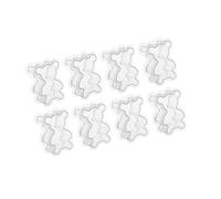 minkissy 8pcs Bear Shaped Candy Boxes Transparent Treat Packaging Cases with Lid for Sweets Snacks Gift Storage Party Favor