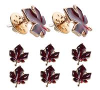 minkissy 8pcs Canadian Maple Leaf Brooch Pins Lightweight Enamel Lapel Pins for Women and Men Professional Suit Accessory for Thanksgiving and Fall Party Favors Gift