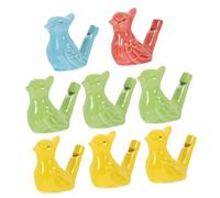 minkissy 8pcs Cartoon Bird Whistles Ceramic Water Whistle for Portable Playthings with Sound for Sports Events and Fun Activities