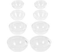 minkissy 8pcs Clear Acrylic Facial Bowl Bowl Essential Oil Massaging Beauty Salon Acrylic Plastic Transparent Bowl Container Dessert Fruit Bowl Salon Supplies