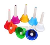 minkissy 8pcs Colorful Handheld Jingle Bells Set for Educational Music Instruments with Unique Tones Durable Design for Music Exploration and Skill Development