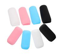 minkissy 8pcs Elastic Silicone Travel Bottle Covers Travel Jars Lids for Toiletries Leakproof Containers for