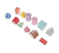 minkissy 8pcs Fillable Geometry Solids Set for Transparent Shapes for Volume Measurement Classroom Math Tools for Spatial Thinking Geometry Learning