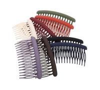 minkissy 8pcs Frosted Long Side Combs for Women Small Decorative Hair Combs for Fine Hair Clip Bangs for Versatile Styling Tools Dark Wine
