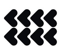 minkissy 8pcs Heart Shape Double Sided Non-Slip Carpet Pad Clamps with Pu Material, No Trace Residue, Suitable for Hardwood and Tile Floors, Sturdy Rug Holding Tape for Home Use