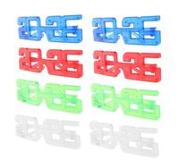 minkissy 8pcs LED Light Up Number Glasses Lightweight Party Eyewear for Year's Eve Graduation Celebration Durable Battery Powered Bright Visual Effect