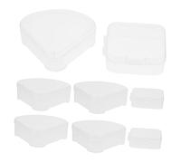 minkissy 8pcs Makeup Accessories Small Cosmetic Sponge Holder Powder Puff Box Plastic Makeup Puff Holder Organizing Design