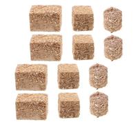 minkissy 8pcs Mini Hay Bales Decorative Straw Bale Ornaments for Dollhouse Farm Rustic Country Decor Safe Materials for Crafts for Halloween Displays and Miniature Gardens