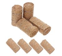 minkissy 8pcs Miniature Hay Bales Brown Tiny Straw Haystack for DIY Mini Decoration Easy Assembly Rustic Farm Scene Accessory for Dollhouse and Seasonal Display