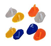 minkissy 8pcs Nail Art Practice Stand Colors Orange Blue Yellow Nail Art Display Holders for Diy Painting