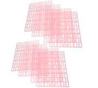 minkissy 8pcs Pink Rabbit Cage Splicing Mats Anti-skid Foot Resting Pads Small Animal Cage Mats for Hamsters Guinea Pigs Bunny Feet Cushions Indoor Bedding