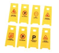 minkissy 8pcs Street Signs Traffic Learning with Realistic Road and Parking Symbols Soft Safe Materials for Educational Simulation and Cognitive Development for Indoor Outdoor Parent