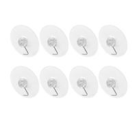 minkissy 8pcs Suction Cup Hooks Strong PVC and Iron Hook Heavy-Duty Suction Cups for Shower and Bathroom Space-Saving Reusable for Hanging Bathrobes and Items