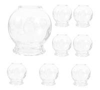minkissy 8pcs Thick Glass for Cupping Therapy Cellulite Cups Vacuum Tool Massage Accessories for Body