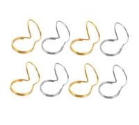 minkissy 8pcs Thumb Guitar Picks Set for Fingerstyle Playing, Gold and Silver Metal Plectrums for Acoustic and Electric Guitar Practice Accessories