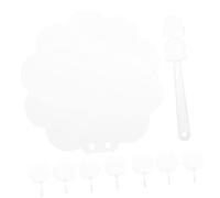 minkissy 8Pcs Transparent DIY Fans for Blank Round PVC Hand Fans for Summer Home Wedding Stage Performance