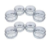 minkissy 8pcs Transparent Gas Stove Knob Guard Heat Resistant Kitchen Protector for Pet Safety Easy Install Covers for Gas Range Button Protection Sleek Design Blends with Decor