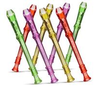 minkissy 8Pcs Transparent Mini Clarinet with Small Flute Training Props for Beginners Design Accurate Tones Educational Musical Instrument