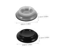 minkissy 8pcs Upright Piano Caster Cups Floor Noise Reducing Heavy Duty Pads for Hardwood Tile Carpet Transparent Black Non Slip Furniture Leg Mats with Stable