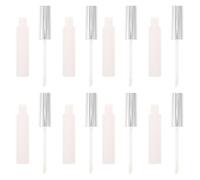 minkissy 8pcs White Mascara Tubes with Wand 10ml Refillable Eyelash Tubes for Lash Oil and Liquid Cosmetics and Sleek White Bottle Leak-proof Design for Makeup Bag and Eyelash Travel